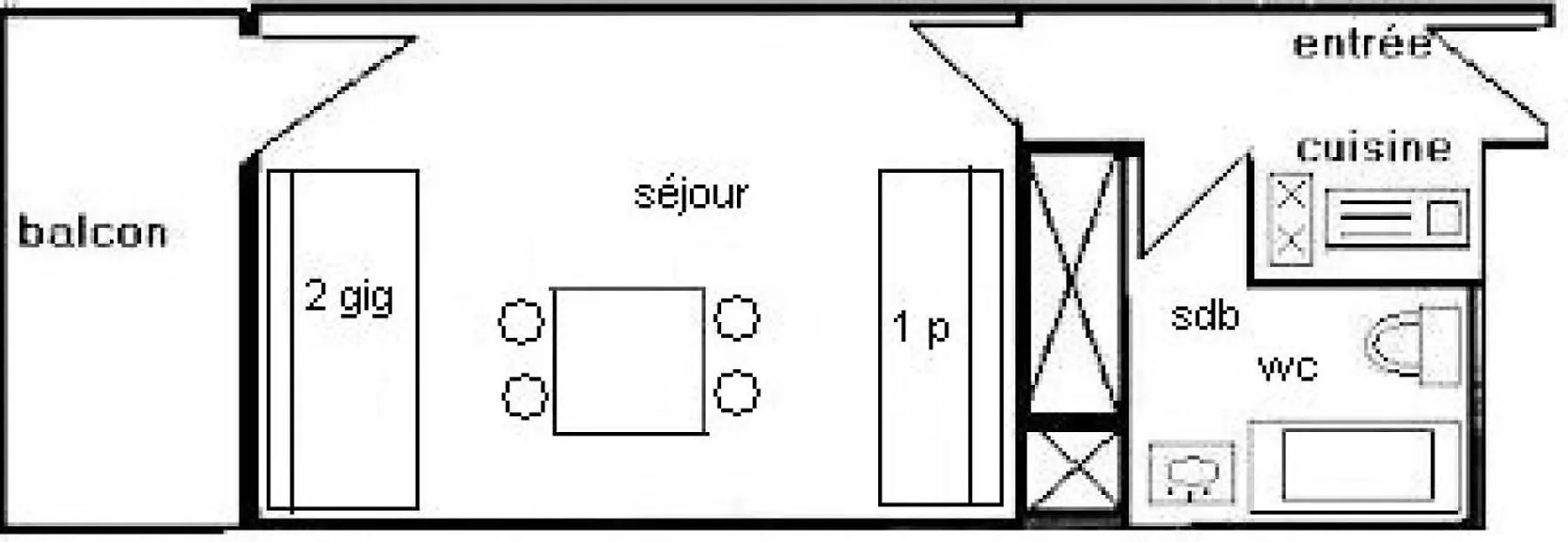 Appartamento Residence Le France - Studio 3 Pers 3 Couchages Le France - Plagne Centre Mae-5084 La Plagne Francia